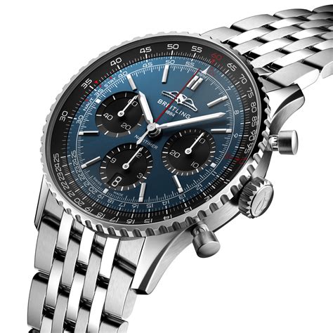 breitling navitimer 01 blau lederarmband|Navitimer B01 Chronograph 41 My22 .